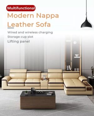 Modern Nappa Leather Sofa